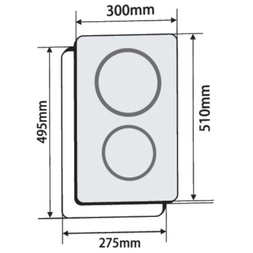 Kích thước bếp từ đơn Faster FS 223DI