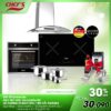 COMBO 13: bếp từ Chefs EH-DIH366 New + hút EH-CASPIA70T + lò nướng EH-BO1107S + bộ nồi CW5304 2 combo chefs