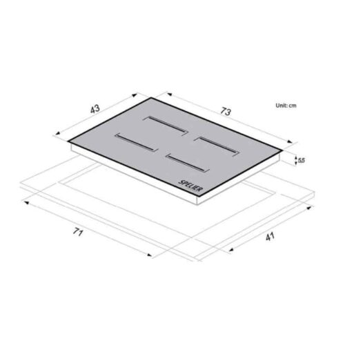 Kích thước của Bếp Từ Đôi Spelier SPE-IC 928 C