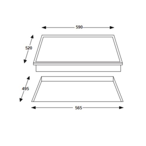Kích thước Bếp từ 3 vùng nấu Rosieres RID346BV