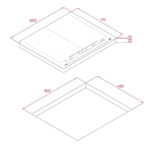 Kích thước của Bếp từ Teka IZF 68700 MST BK