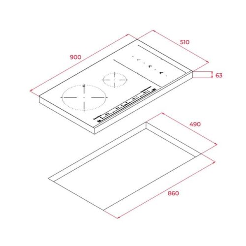 Kích thước của Bếp từ TEKA IZS 96600 MSP