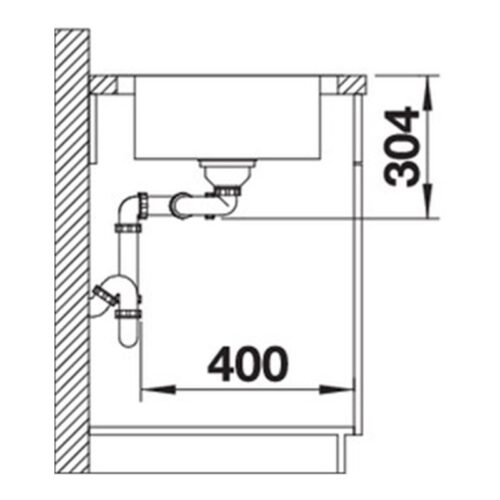 Kích thước chậu rửa chén Blanco ANDANO 340 IF
