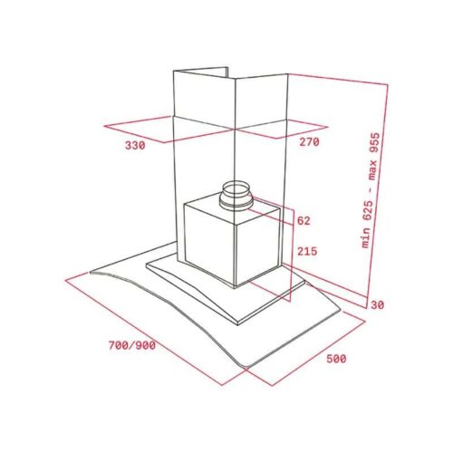 Kích thước của Máy hút mùi TEKA NC 780