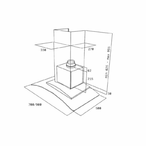 Kích thước của Máy hút mùi Teka NC 980
