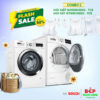 COMBO 2: Máy giặt Bosch 9kg WAW28480SG + Máy sấy Bosch WTW85400SG 2 combo 2 may giat say