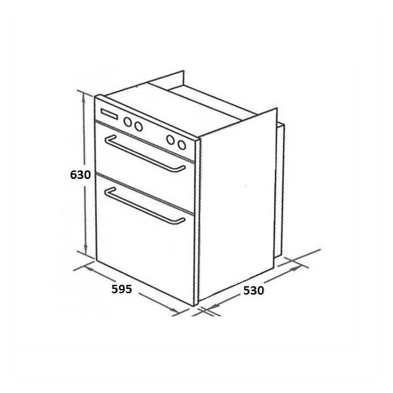Kích thước máy sấy bát Malloca ZLD 110-A1B Kích thước máy sấy bát Malloca ZLD 110-A1B