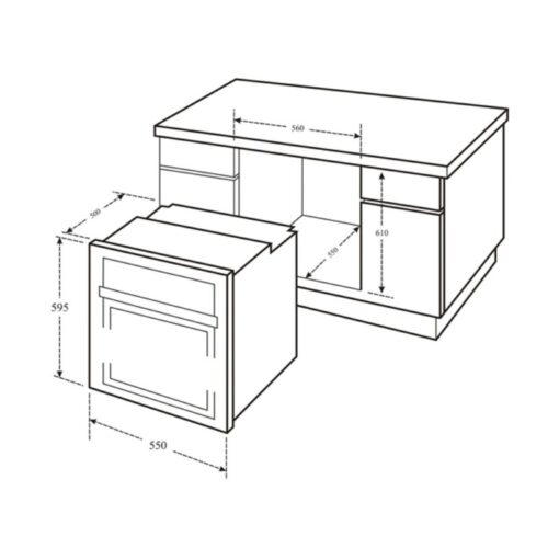Kích thước máy rửa bát Texgio TGWFD78GB