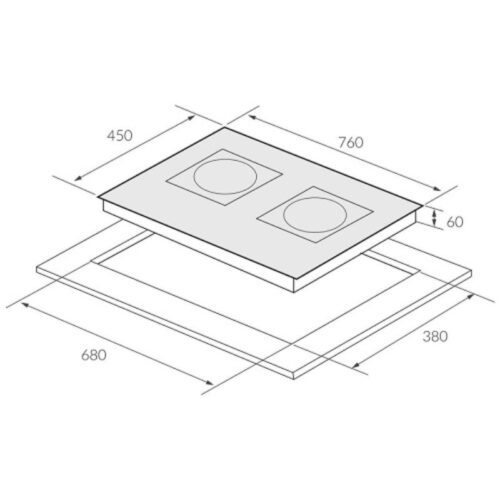 Kích thước bếp từ Eurosun EU-T897G