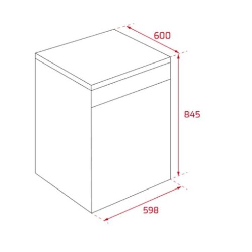 Kích thước aMáy rửa chén TEKA DFS 26610 220 50 SS 114280003