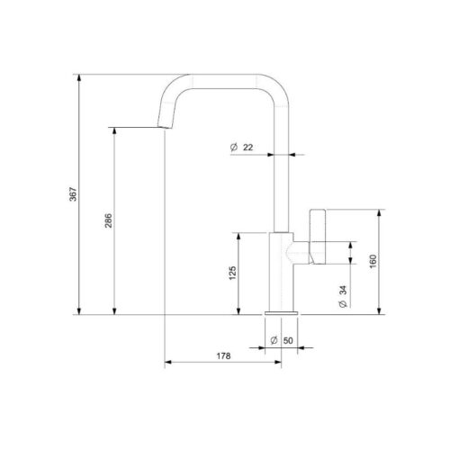 Thiết kế của vòi rửa bát nóng lạnh Reginox PEARL HMH.R32800