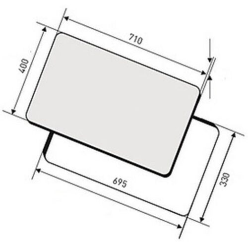 Kích thước bếp từ Elica 4 vùng nấu LIEN 604 PLUS BL PRD220114