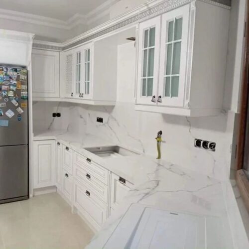 Đá bàn bếp Trắng 3D