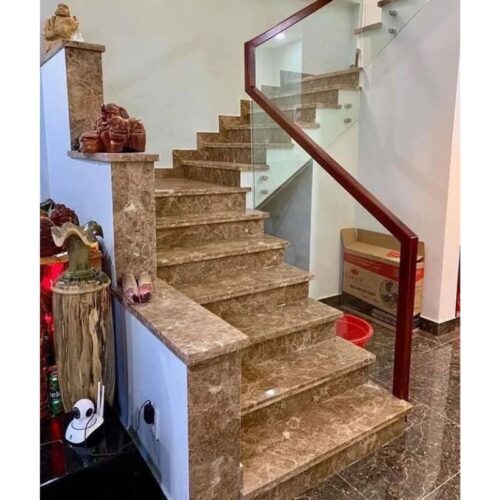 Đá cầu thang bộ Marble nâu cofe