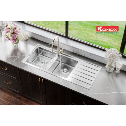 Ảnh chậu rửa bát Konox European sink Premium KS11650 2B Bàn trái