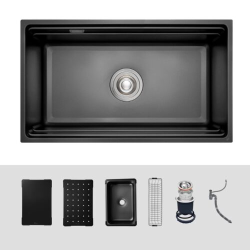 Chi tiết chậu rửa bát 1 hố Kluger KWU8161FB-S76 Plus