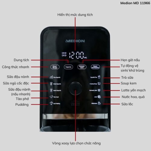 Phím máy làm sữa hạt Medion MD 11966