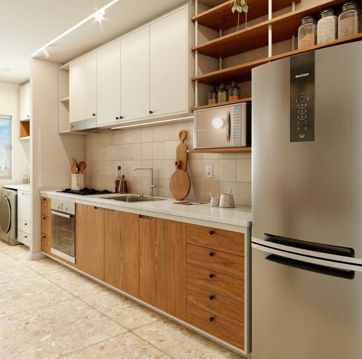 Tủ bếp chữ i dài 3m